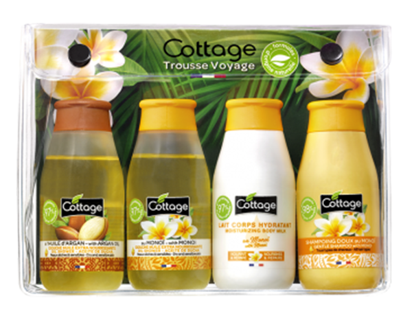 Сет за пътуване от 4 части + несесер - Cottage