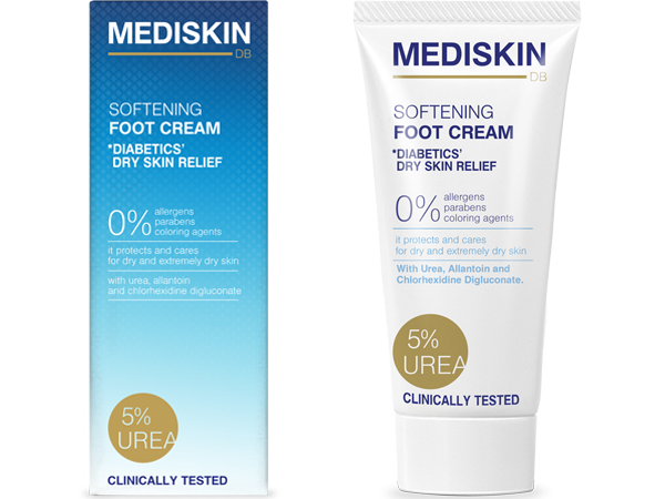 Омекотяващ крем за крака с 5% уреа - Mediskin - Rosa Impex Омекотяващ крем за крака с 5% уреа - Mediskin - Rosa Impex